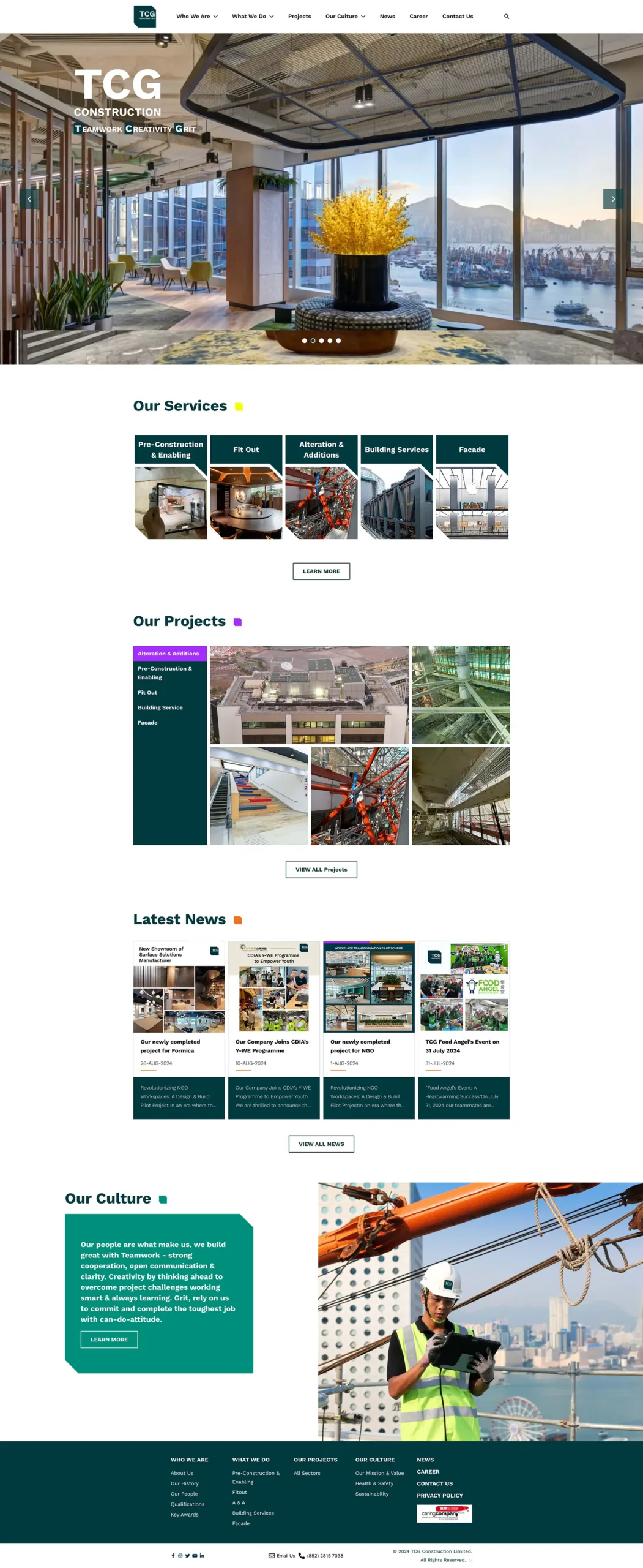 TCG construction Web design Manchester Digital Agecny Coremeta home